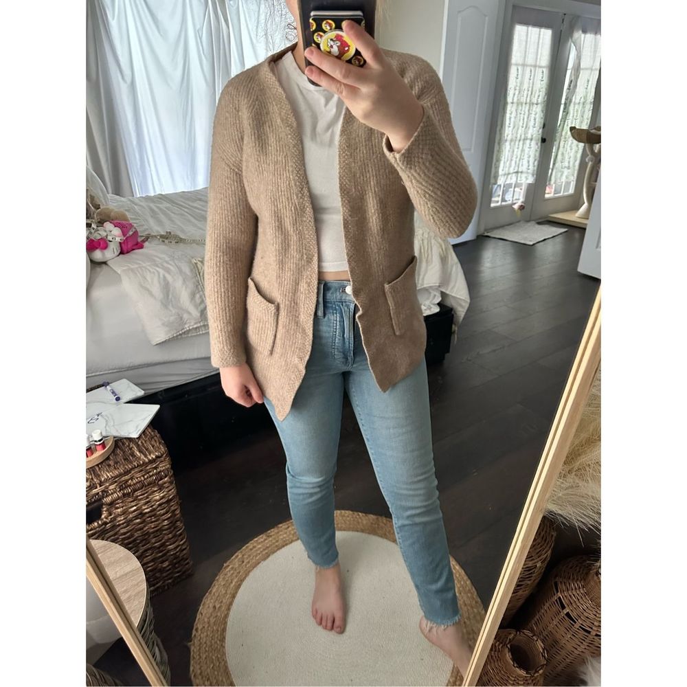 Faherty 100% Cashmere Brown/Tan Open Cardigan Size Medium